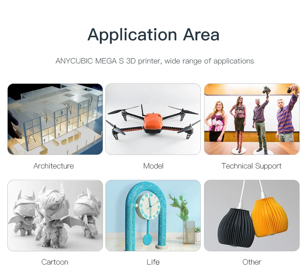 3D принтер ANYCUBIC Mega S i3 Upgrade полностью металлический сенсорный экран TFT высокая