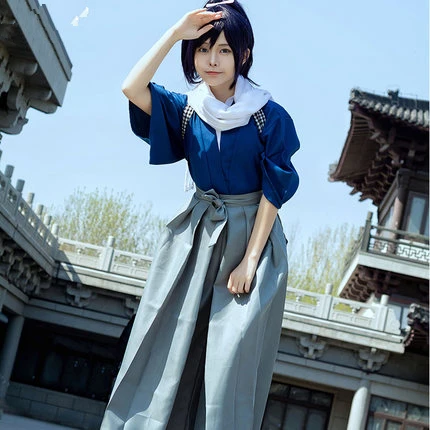 Аниме Touken Ranbu Online Kashuu Kiyomitsu кимоно платье Мужчины Женщины Coaplay парик костюм Топ Кендо брюки Повязка-шарф