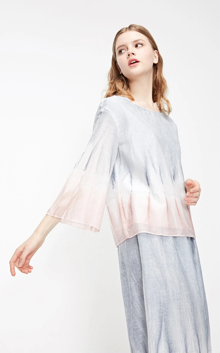 Vero Moda Новая женская шелковая пижама с расклешенными рукавами и галстуком | 3192P9501