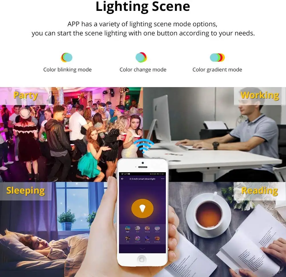 WiFi E27 Smart Bulb Works with Apple Homekit Dimmable RGBWC Siri Voice  Control