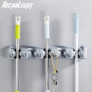 

Recableght Plastic Towel Rack Mop Rack Hook Wall Mounted Brush Broom Housekeeper Cleaning Tool Storage Hook Bathroom Accessories