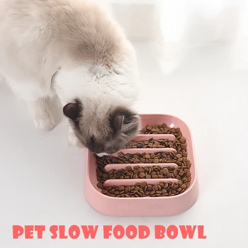 

Personalized pet slow food bowl, cat and dog feeder, cat and dog drinking fountain, pet bowl, dog feeding supplies, PP material