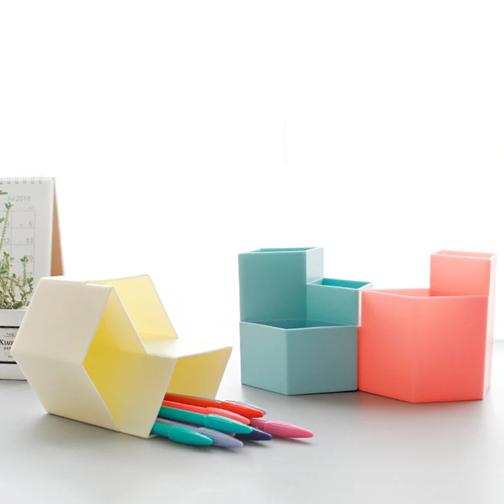 

Multi-function Organizer Desktop Storage Box Makeup Cosmetic Holder Office Desk Pen Pencil Storage Box Case School supplies