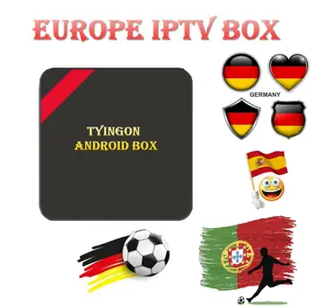 

europe iptv box and code 4g/8g ram/rom wifi 6.0 set top Box Smart TV Box Android tv support france spain Portugal germany