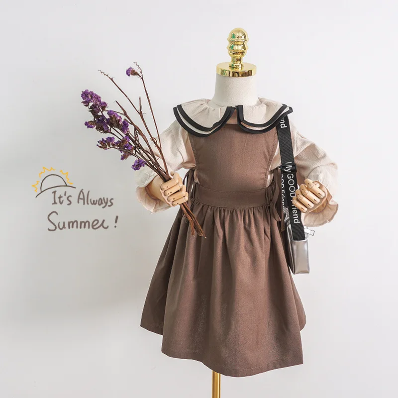 

2019 Autumn New Arrival Girls Fashion Cotton Dress Kids Vest Dresses Girls Dress