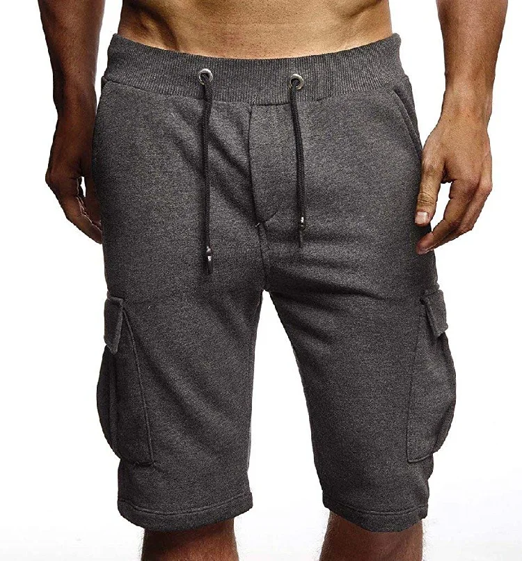 Летние AliExpress мужские шорты в стиле Слим Фит плюс размера повседневные обтягивающие брюки спортивные брюки