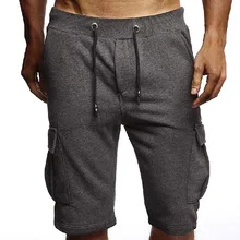 Летние AliExpress мужские шорты в стиле Слим Фит плюс размера повседневные обтягивающие брюки спортивные брюки