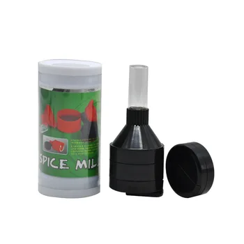 

Plastic Herb Grinder Plastic Powder Spice Hand Grinder Funnel Crusher Nasal Snuffer Glass Vial Storage Container Smoker