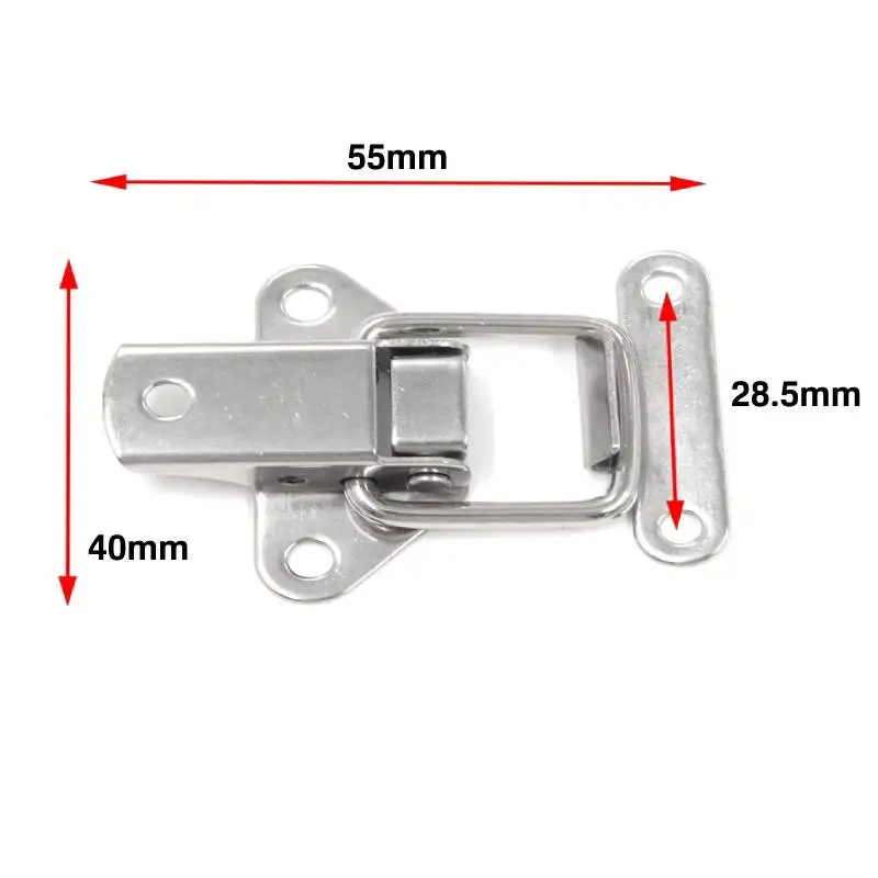 5pcs Stainless Steel Hasp Toggle Latch Mini Clamps Box Clasp Buckle Trunk Latch Catches Cabinet Hasp Toolbox Toggle Lock