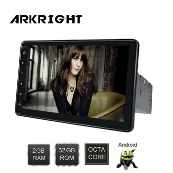 

ARKRIGHT 8" 1din Car Radio Audio Stereo Octa Core Android 8.1 Universal Car DVD player GPS Multimedia Music Player