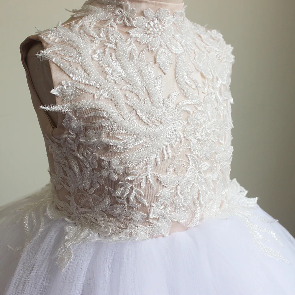 

Children Full Dress Sleeveless Lace Bead Show Go Excellent Thick And Disorderly Skirt Folds Cake Skirt