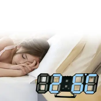 

2020 Modern Explosion of LED Wall Clock Digital 3D Stereo Desktop Alarm Clock for Home Living Room Table Clock