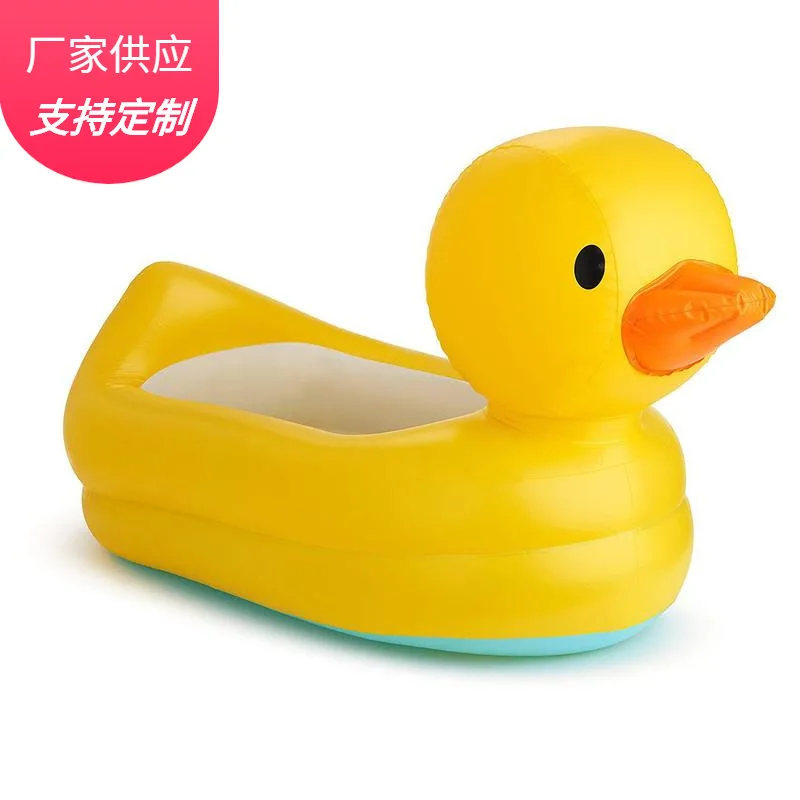 

PVC Thick Inflatable Baby Bathtub Inflatable Infants Inflatable Pool Duck Cartoon Inflatable Bath Tub