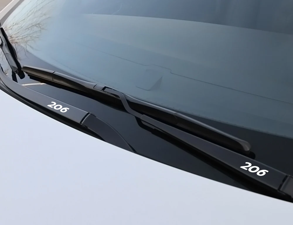 4PCS Car Window Wiper Graphical Vinyl Stickers Auto Captivation Waterproof Decoration Decals For Peugeot 206 Sport Accessories (3)