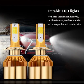 

2pcs H4 H7 H8 H1 H3 H11 9005/HB3 9006/HB4 H27/880/881 9012 3000K 6000K Dual Color Car LED Headlights 12V Led Lamp