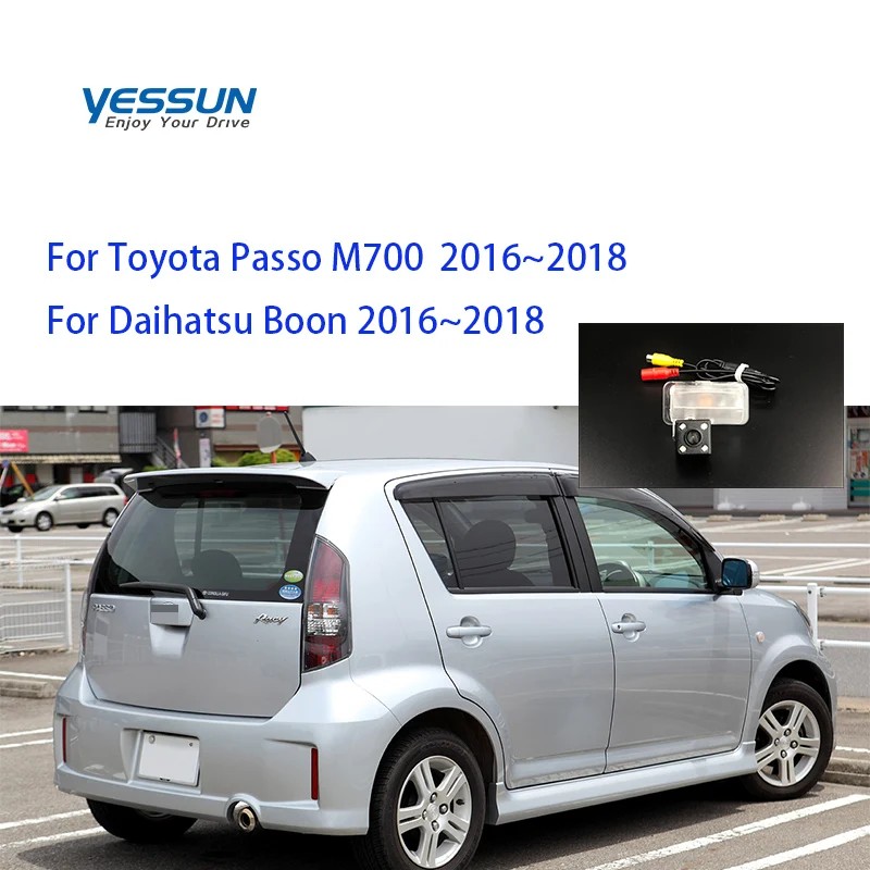 

Yessun Car Rear Camera License Plate Lamp OEM For Toyota Passo M700 for Daihatsu Boon 2016~2018 Rear view camera NTSC or PAL