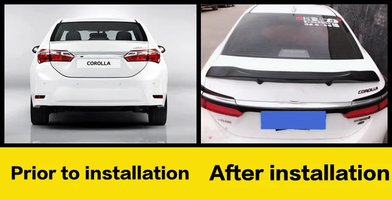 Для углеродного волокна/FRP спойлер corolla 15 16 18 Toyota corolla задняя губка заднего крыла багажника R стиль спойлер хвост аксессуары
