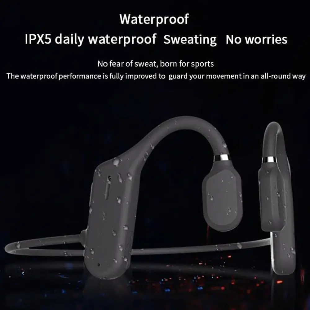 Bone Conduction Headphones Bluetooth 5 0 Wireless Not Waterproof In Ear Lightweight IPX6 Earphones Sport Hook Headset Ear Z8D1