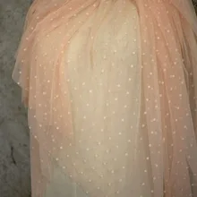 10 ярдов персиковый розовый маленький круглый точка эластичное кружево одежда дна детская одежда задний план украшение для головного убора аксессуары