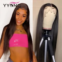 Yyong 13x4 кружевные передние парики 12-26 дюймов предварительно сорванные перуанские кружевные передние человеческие волосы парики с детскими волосами Remy низкий коэффициент шнурка парик 120