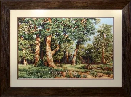 

Gold Collection Counted Cross Stitch Kit The Oak Grove Forest Trees Landscape