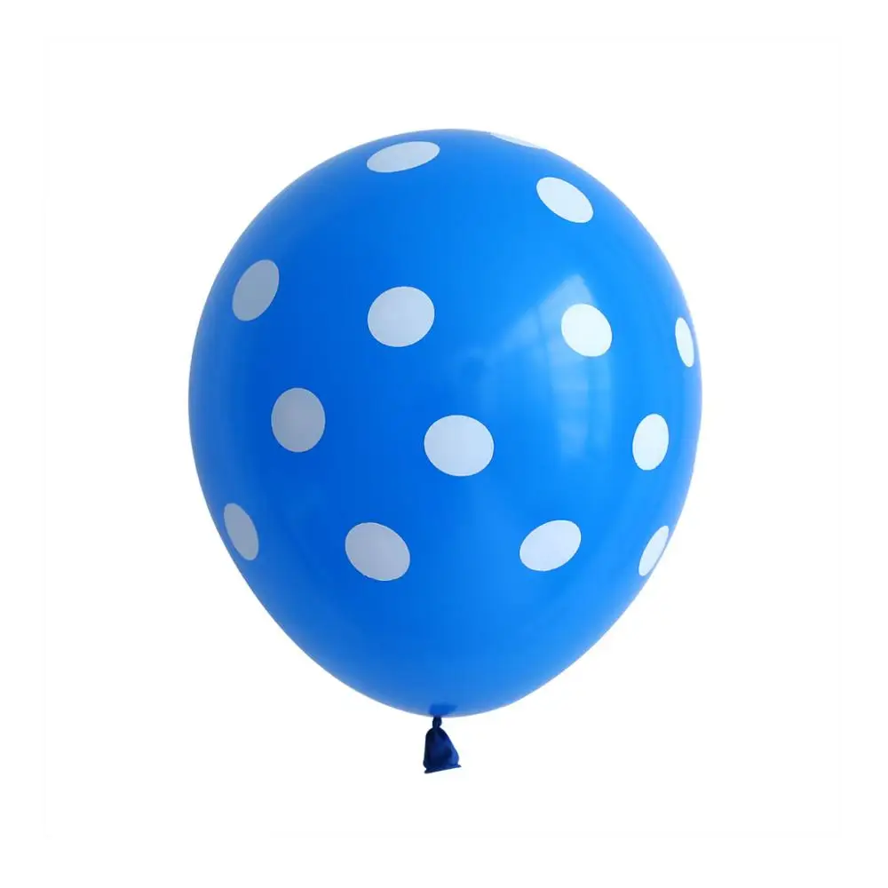 10pcs blue white 10 шт./lotRed и черных латексных шарика в горошек надувные шары Mickey Мышь тема День Рождения globos Свадебные baby shower вечерние украшения - Цвет: 10pcs blue white