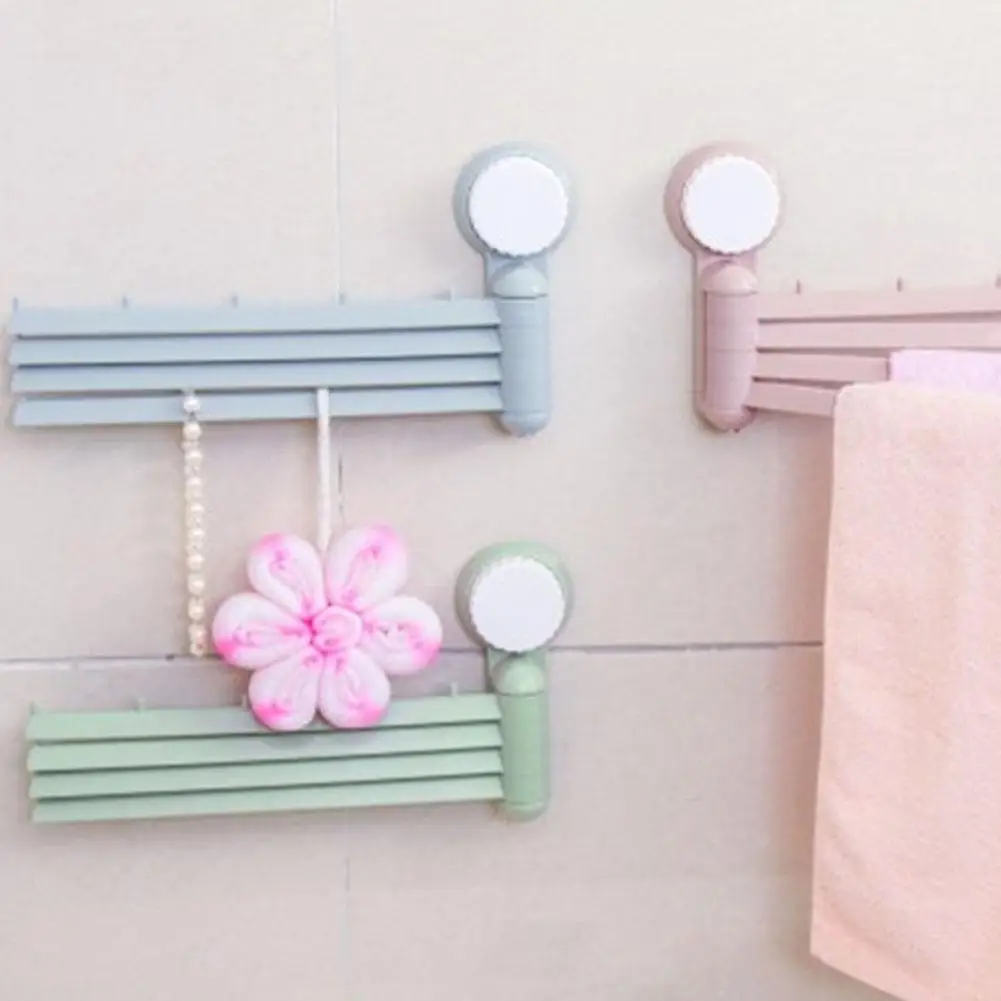 Пластиковый вращающийся органайзер для полотенец ванной комнаты настенный