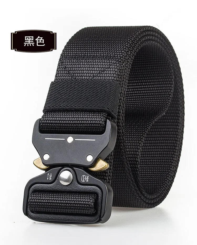 New Quick Release Buckle Outdoor Safety Outer Belt Quick Dry Pure Nylon Belt Training Belt 3.8cm Men Accessories Causal SA-8
