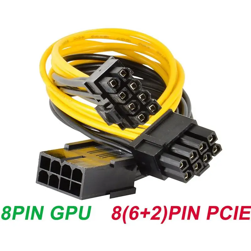 Компьютерная шина PCI-e 8 Pin типа папа двойной (6 + 2) Мужской PCI Express Мощность кабель с