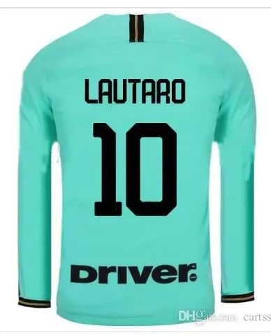 19 20 INTER MILAN ALEXIS THIRD Out BLACK MILAN Футболки с длинным рукавом для футбола LUKAKU 9 GODIN 2 BROZOVIC Джерси BARELLA - Цвет: shirt
