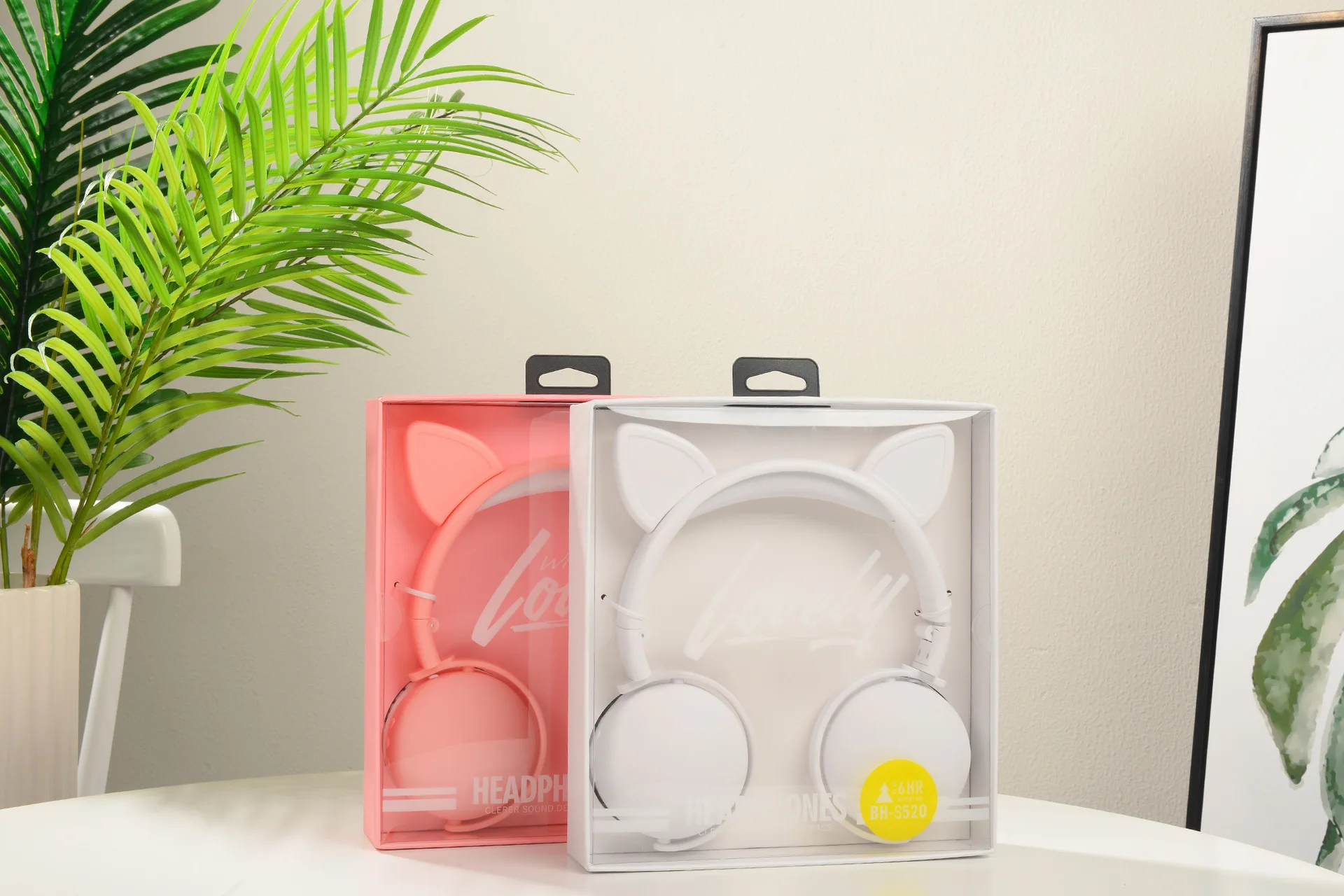 Cat Ear Bluetooth Headphones Kids Gift Foldable Portable Headsets Cute Sports Wireless Bass Headband Girl Pink Headphone