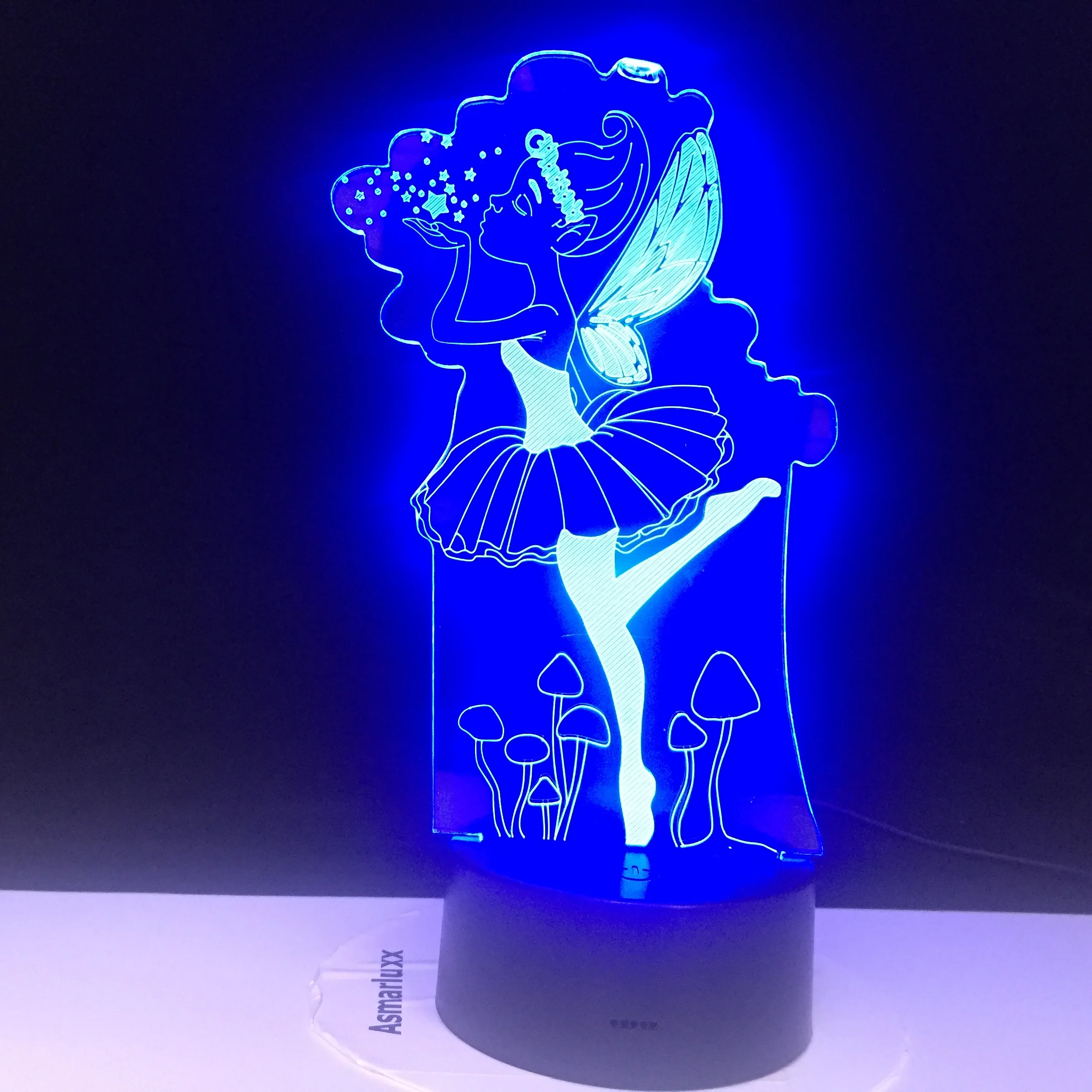 3D иллюзия Лампа балет девушка светодиодный USB 3D ночные светильники 7 цветов мигающий светодиодный настольный светильник для детей прикроватный Декор подарок 1067