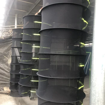 

60cm Diameter 8-layer Hanging Herbal Drying Net Foldable Drying Rack Closed with Zipper Drying Net 2020