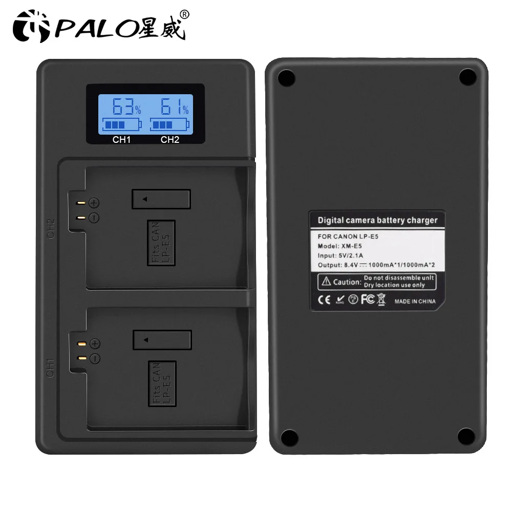 Canon LP-E5 LP-E6 LP-E8 LP-E10 LP-E12 LP-E17 LP E5 E6 E8 E10 E12 E17 Battery USB Dual Smart Charger Canon Digital Camera Charger