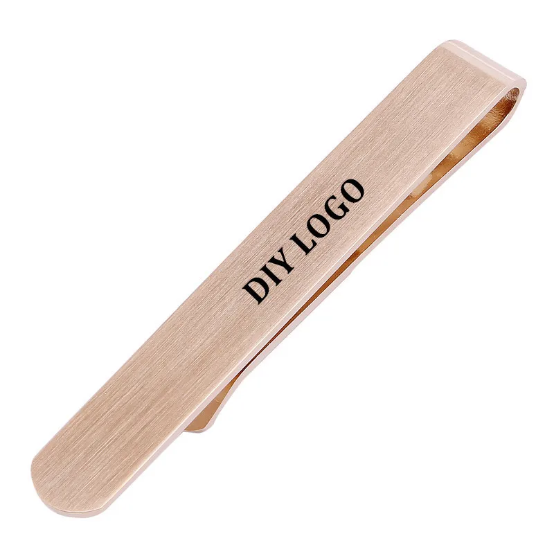 Gold(DIY LOGO) Прямая поставка персонализированные Индивидуальные DIY Логотип Лазерные Зажимы для галстука свадебный подарок зажим для галстука для мужских модных галстуков - Окраска металла: Gold(DIY LOGO)