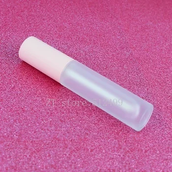 

5ml DIY Empty pink Lip Gloss tube pink cap lipgloss Plastic clear Frosted Lipgloss Tube packing Container Mini Lip Gloss Bottles