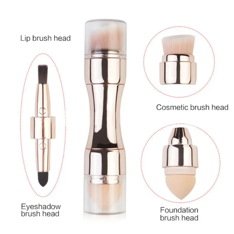 

4 In 1 Multi-functional Makeup Brush Eyeshadow Lip Blush Smudge Brush Portable Cosmetic Brush