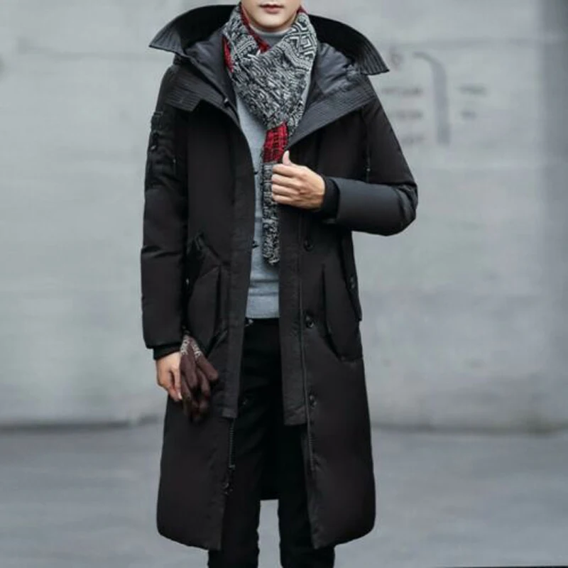 Men\'s Coat Overcoat Autumn Solid Stylish Pocket Outerwear Button Parka