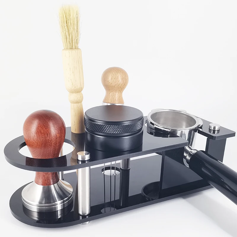 Espresso Distributor Mat Base Rack 51mm Tamper Stand Barista Tools Accessories Multifunctional Coffee Filter Holder | Дом и сад