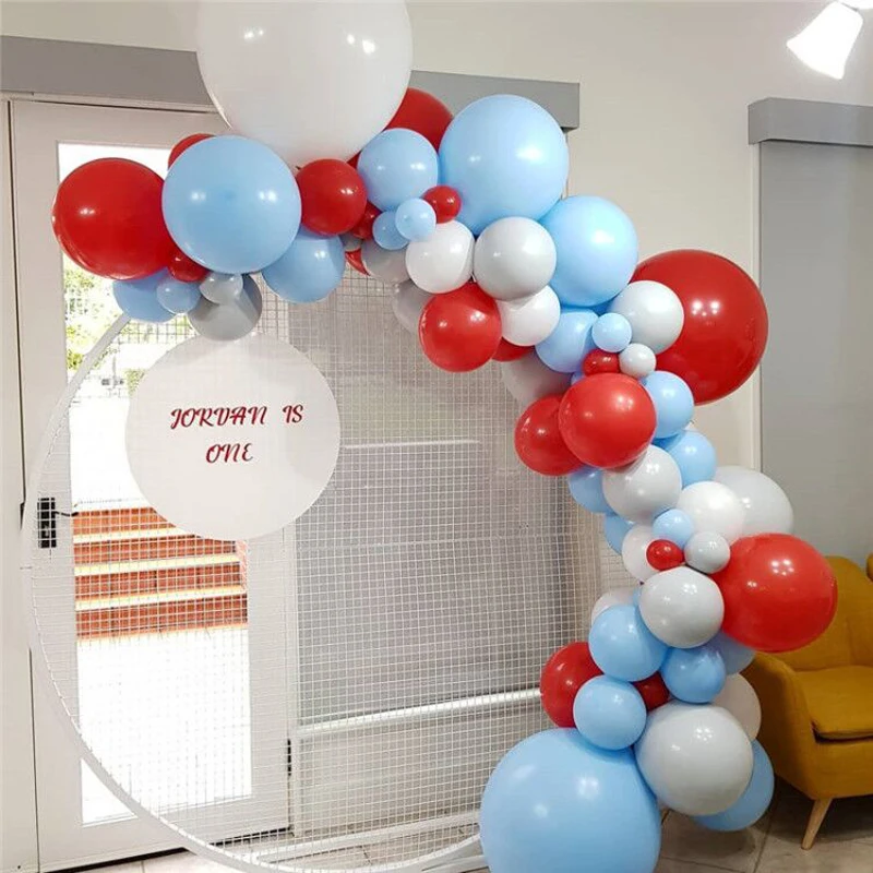 1 комплект смешанных воздушных шаров гирлянда красный синий из белого латекса воздушные шары украшения фон для свадьбы или «нулевого дня рождения» День рождения украшения