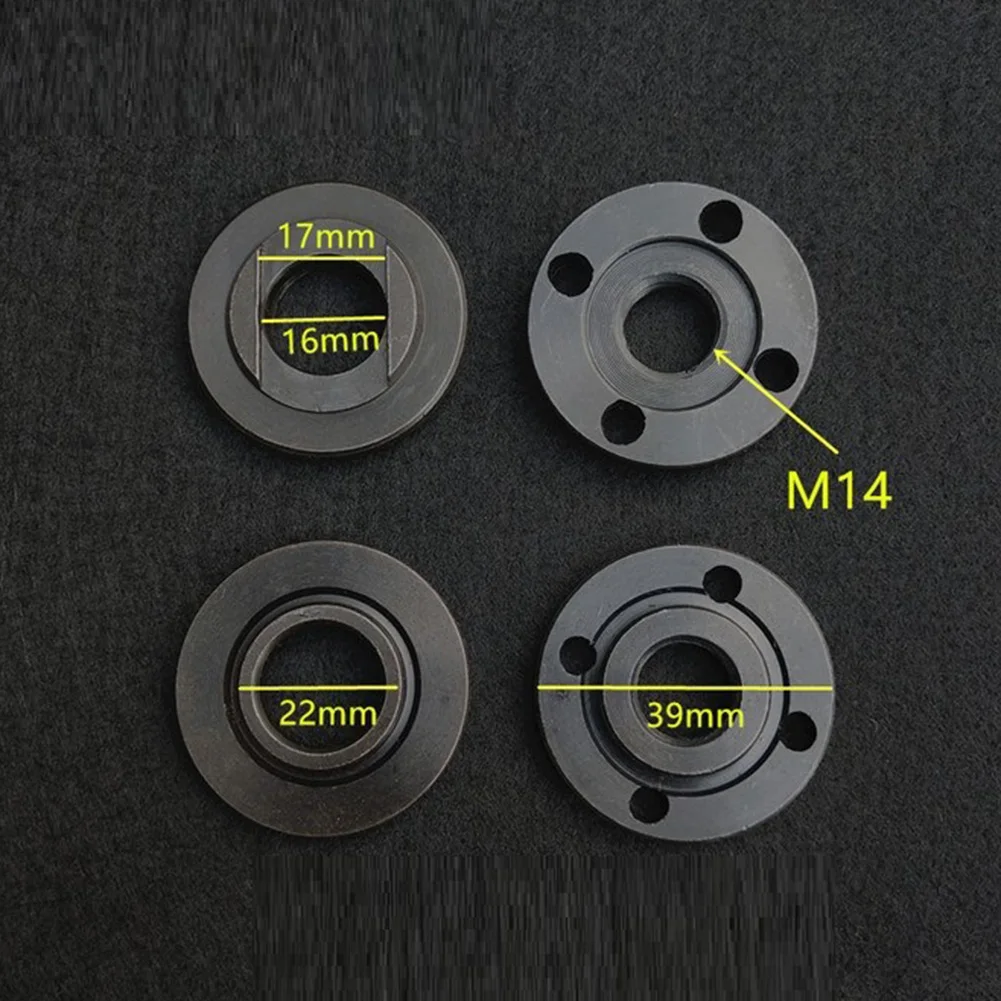 Angle Grinder Flange Nut Tools 2pcs Flange Nut Set Tools M14 Thread Replacement Angle Grinder Inner Outer Flange Nut Set Tools Angle Grinder Accessories