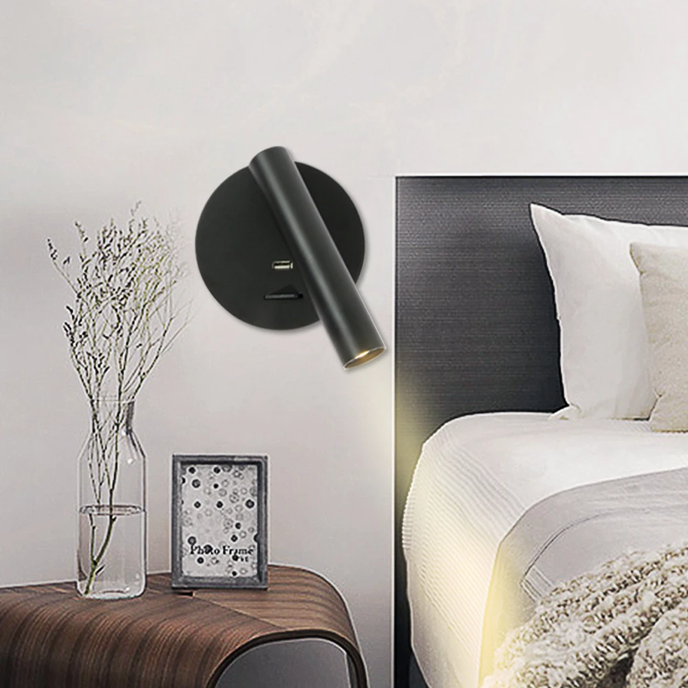 

zerouno led wall light hotel guestroom headboard reading wall lamp 350 + 90 degree adjustable book lamp 100-240v 3000K 4000K