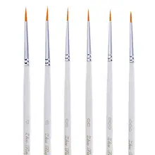 6 шт Гибкая Акварельная масляная гуашь акриловая длинная ручка кисть для рисования крюк линия ручка товары для рукоделия гуашь кисть для акварели и масла