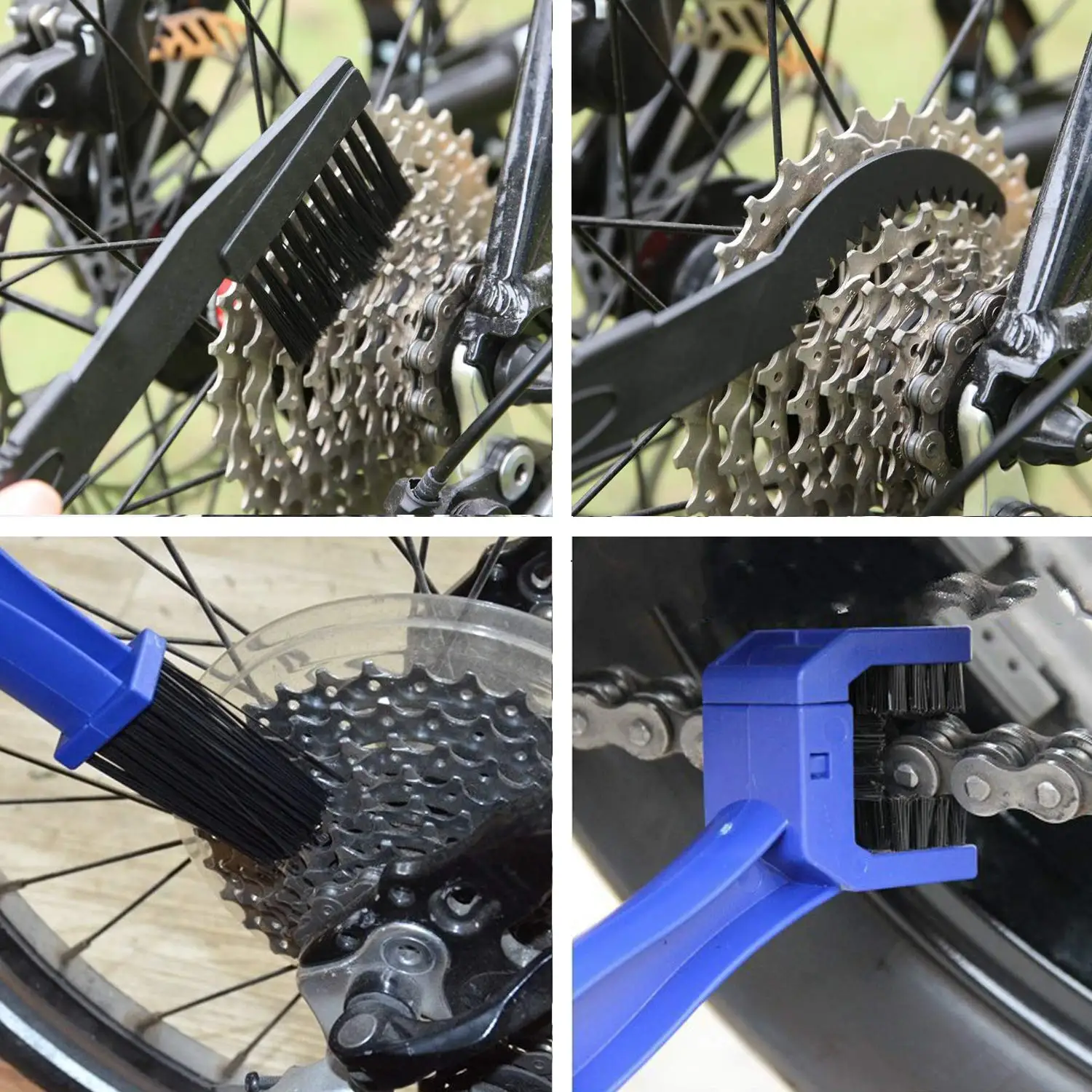 Durable Bicycle Cleaner Tool Bike Cleaning Brush Chain Motorcycle Set Maintenance Kit for All Type Chain Gears