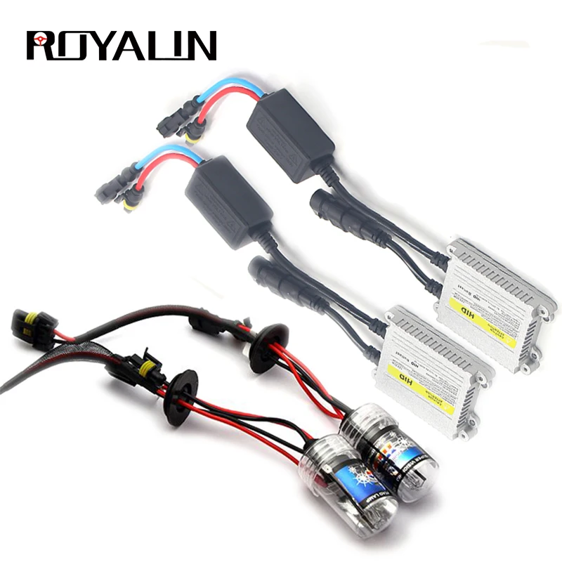 Ксеноновые лампы ROYALIN HID H1 H11 D2S HC21 35 Вт AC тонкий балласт автомобильные фары