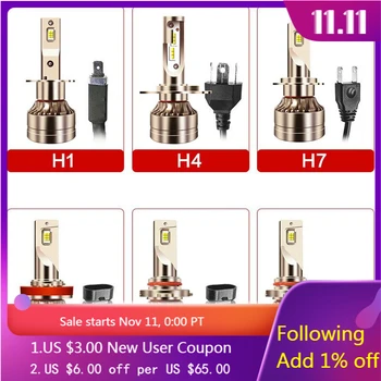 

Car Led Headlights Super bright highlighting tangent Car modified LED far near light Bulbs H7 H11 H8 HB4 H1 H4 9006 HB3 9012