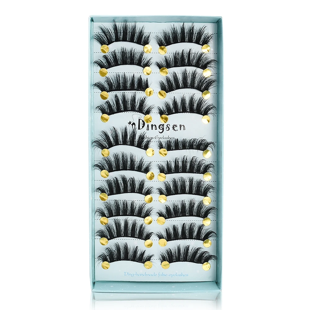 10/7/5 Pairs Mink Eyelashes 5D Mink Lashes Thick Handmade Full Strip Lashes Mink Lashes Mix False Eyelashes Makeup for Beauty