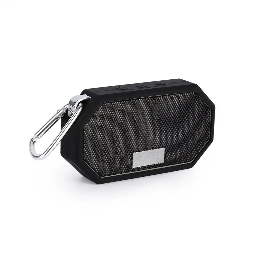Bluetooth динамик водонепроницаемый ударопрочный динамик беспроводной динамик Мини Открытый Портативный Поддержка различных форматов музыки на открытом воздухе - Цвет: Черный
