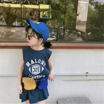 

Girls dress letter sleeveless vest dress dress 2020 summer new children's clothing 3-8 years old