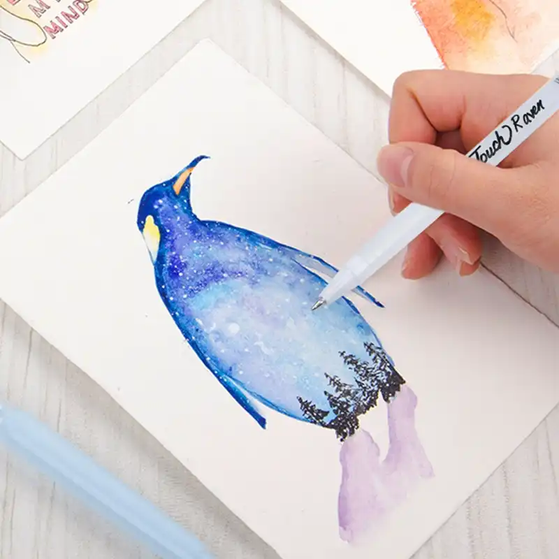 4pcs White Gold Silver Highlight Pen Drawing Painting Marker Pen Black Paper Glass Cd Tire Comic Art School Office Stationery Marker Pens Aliexpress